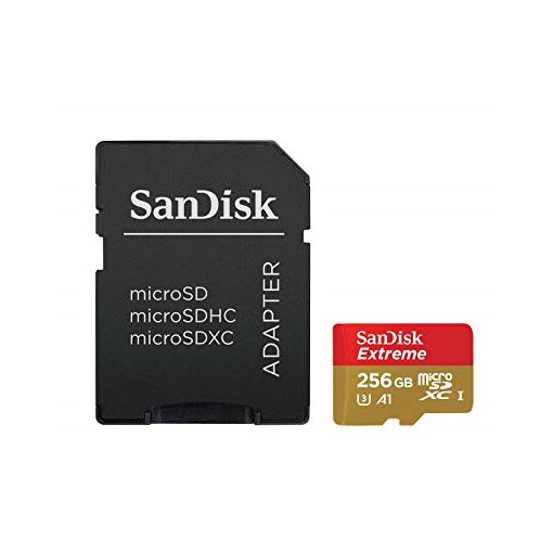 SANDISK MICROSD EXTREME KÁRTYA 256GB, 160MB/s A2 C10 V30 UHS-I,U3