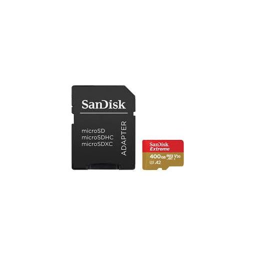 SANDISK MICROSD EXTREME KÁRTYA 400GB, 160MB/s, A2 C10 V30 UHS-I U3