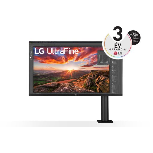 LG 32" 32UN880P-B UHD 4K Ergo IPS monitor USB Type-C™ technológiával
