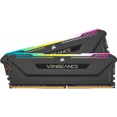   CORSAIR DDR4 16GB (2X8GB) 3200MHz Vengeance RGB Pro SL RAM, fekete