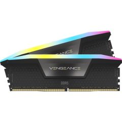   CORSAIR DDR5 6000MHz 32GB (2x16GB) XMP VENGEANCE RGB RAM, fekete