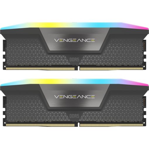 CORSAIR DDR5 6000MHz 32GB (2x16GB) AMD EXPO VENGEANCE RGB RAM, szürke