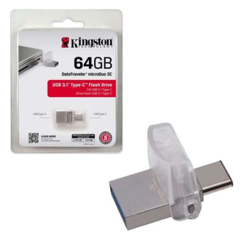 Kingston 64GB USB3.1 C/USB3.1 A Ezüst (DTDUO3C/64GB) Flash Drive
