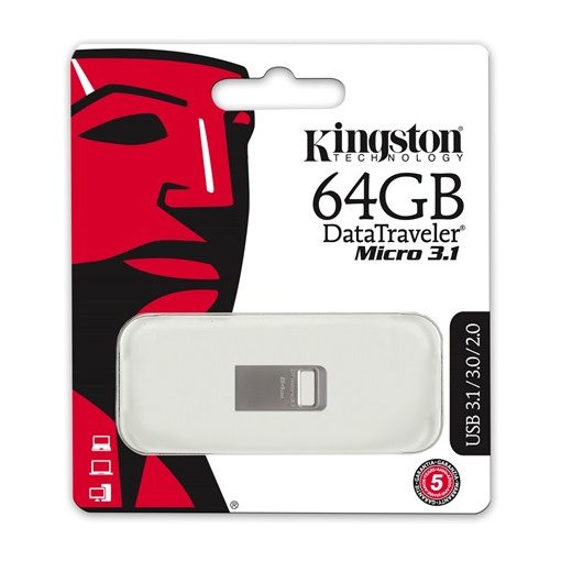Kingston 64GB Micro USB3.1 A  Ezüst  (DTMC3/64GB) Flash Drive