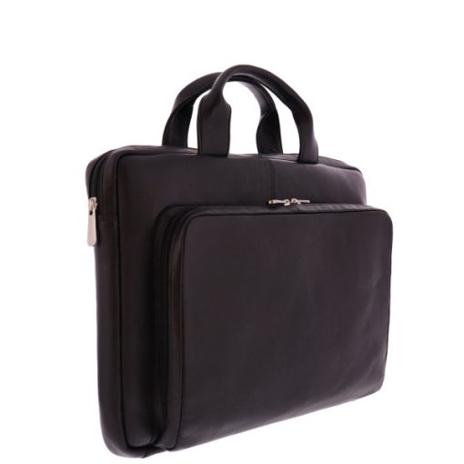 Fujitsu - Plevier MOGGRIDGE 15 fekete puha bőr notebook táska (15.6"-ig)