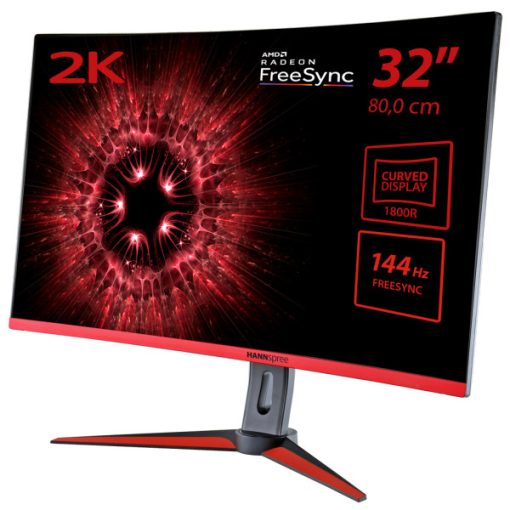 HannSpree HG324QJB 32" Black/Red curved monitor 2560x1440 QHD (2K) 144Hz 2ms