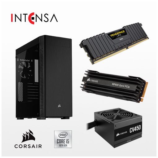 INTENSA PC - CORSAIR GAMING (B460/I510400/8GBDDR4/500GBSSD/1650/450W)