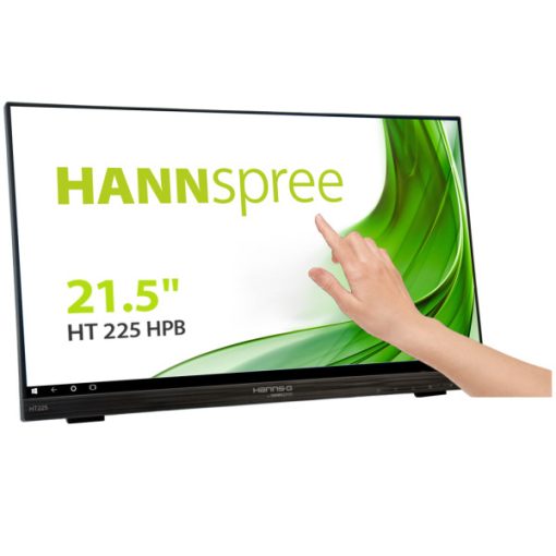 HannSpree HT225HPB touch monitor FullHD Built-In Stereo Speakers HDMI/VGA/DP