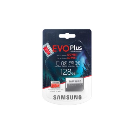 SAMSUNG EVO Plus 128GB microSDXC Class 10 UHS-I memóriakártya adapterrel (MB-MC1