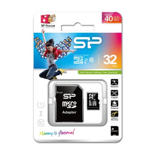 Silicon Power 32GB microSD+adapter, CL10
