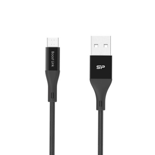 Silicon Power Boost Link LK30AB USB A -> MicroUSB 1m, Fekete - SP1M0ASYLK30AB1K