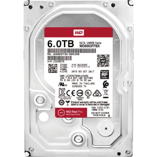 Western Digital HDD 3,5" Red Pro 6TB HDD, SATA3, 7200rpm, 256MB